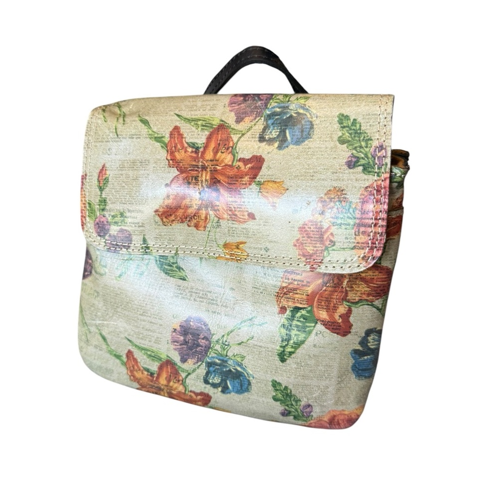 PATRICIA NASH Crossbody Coated Canvas Parisian Floral Double Gusset Top Handle‎